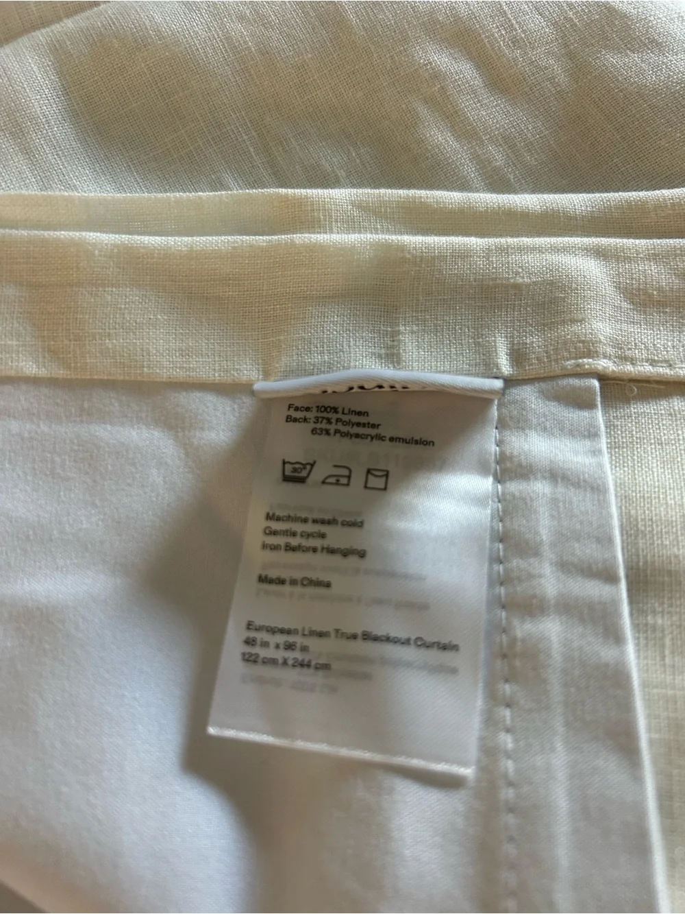 2 pack! Brand new! Quince European Linen Blackout Curtain Panels - Ivory